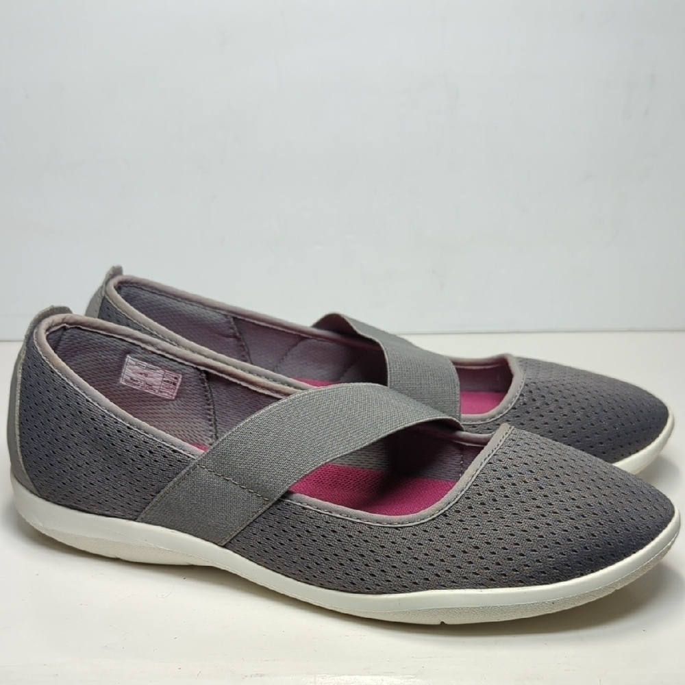 Crocs Swiftwater gray MaryJane slip on mesh shoes women's size 10